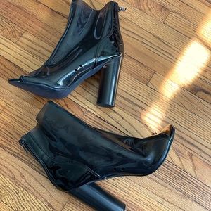 Steve Madden Plastic Open Toe Booties